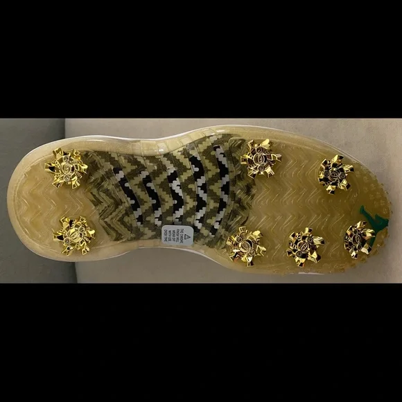 New Mens Nike Air Jordan 12 G Sz 9 Masters White Gold Golf Shoes DM0106 117 - Picture 3 of 6